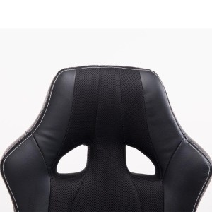 Silla Gaming KUBICA en Piel y Malla Negro