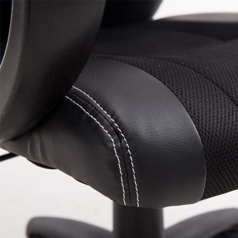 Silla Gaming KUBICA en Piel y Malla Negro