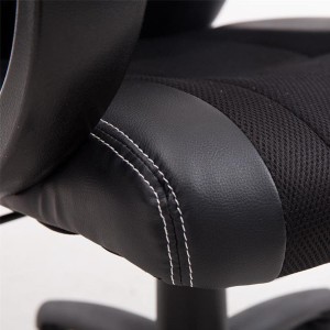 Silla Gaming KUBICA en Piel y Malla Negro