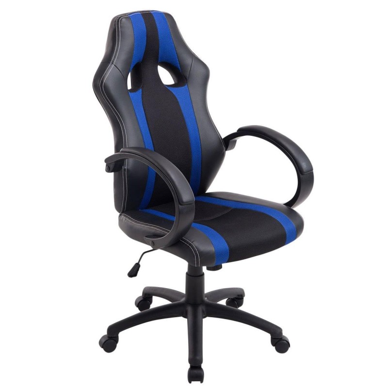 Silla Gaming KUBICA en Piel y Malla Negro