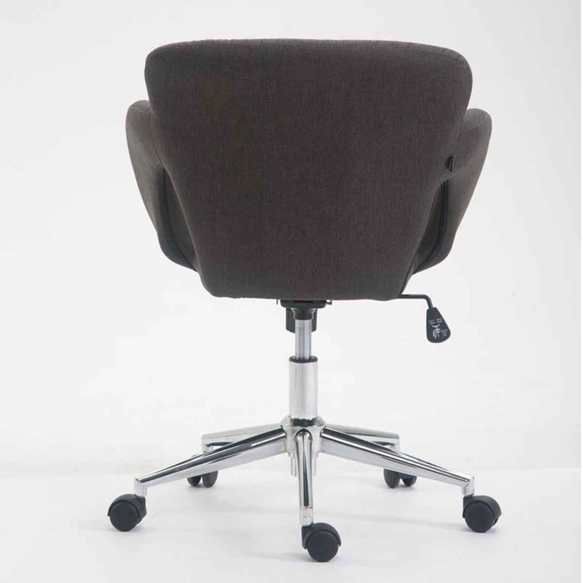 Silla de Oficina ALVA TELA, Gran Acolchado, Estructura Metálica, en color Marrón