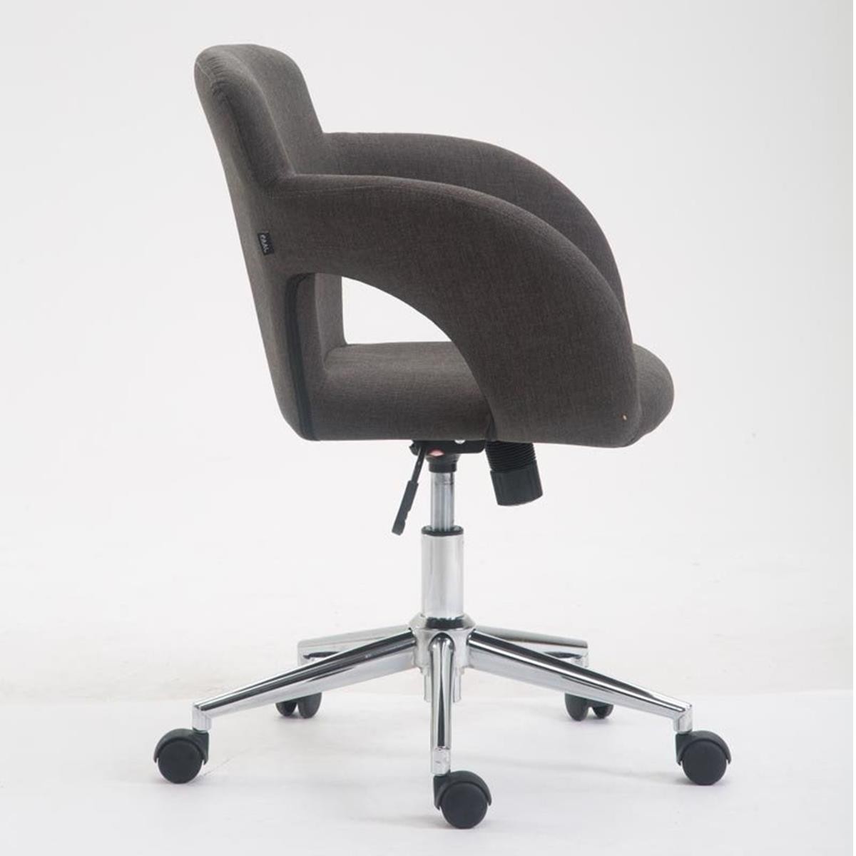 Silla de Oficina ALVA TELA, Gran Acolchado, Estructura Metálica, en color Marrón