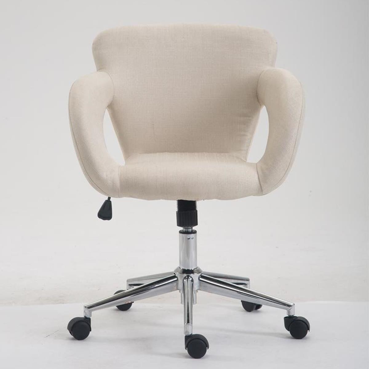 Silla de Oficina ALVA TELA, Gran Acolchado, Estructura Metálica, en color Marrón