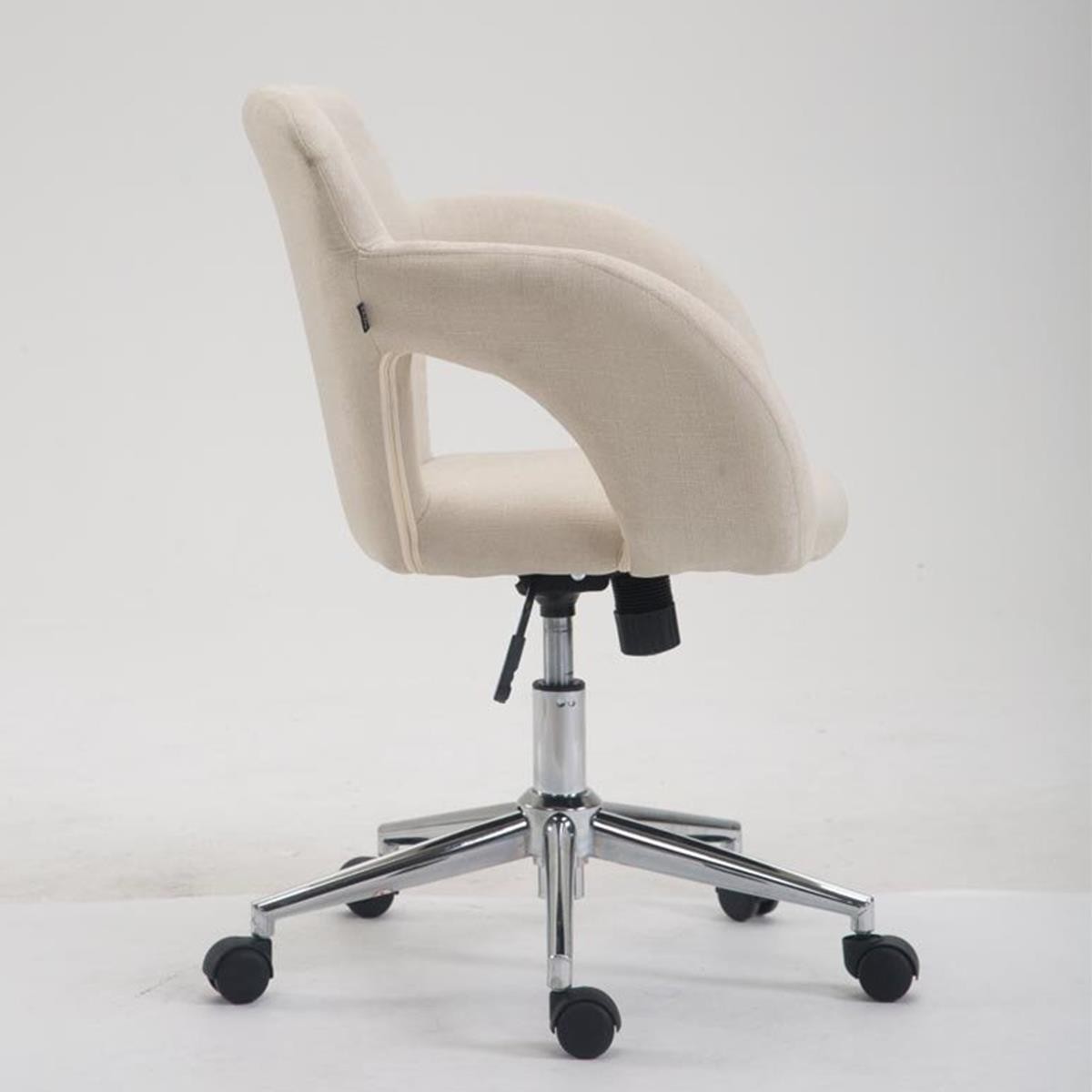 Silla de Oficina ALVA TELA, Gran Acolchado, Estructura Metálica, en color Marrón
