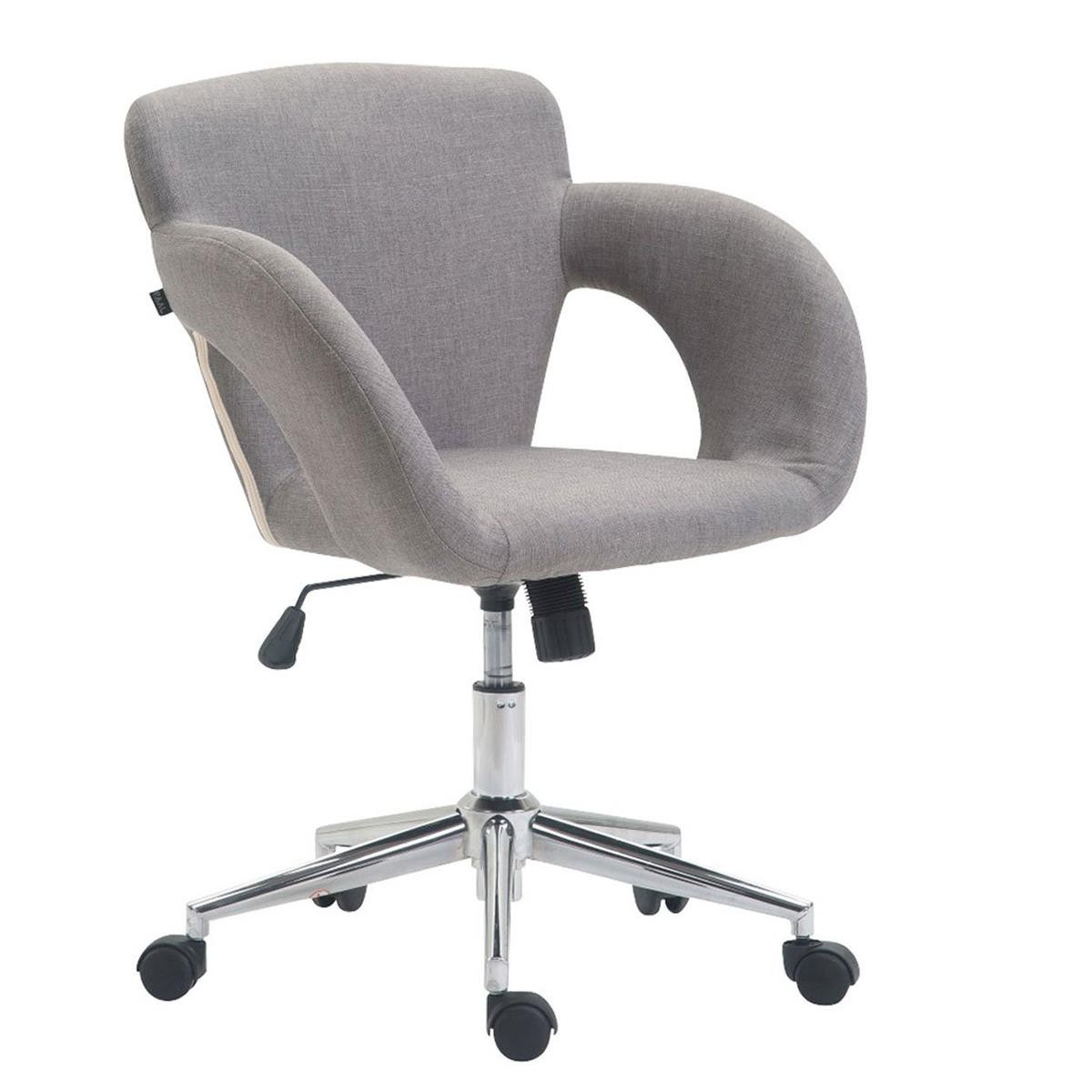 Silla de Oficina ALVA TELA, Gran Acolchado, Estructura Metálica, en color Marrón