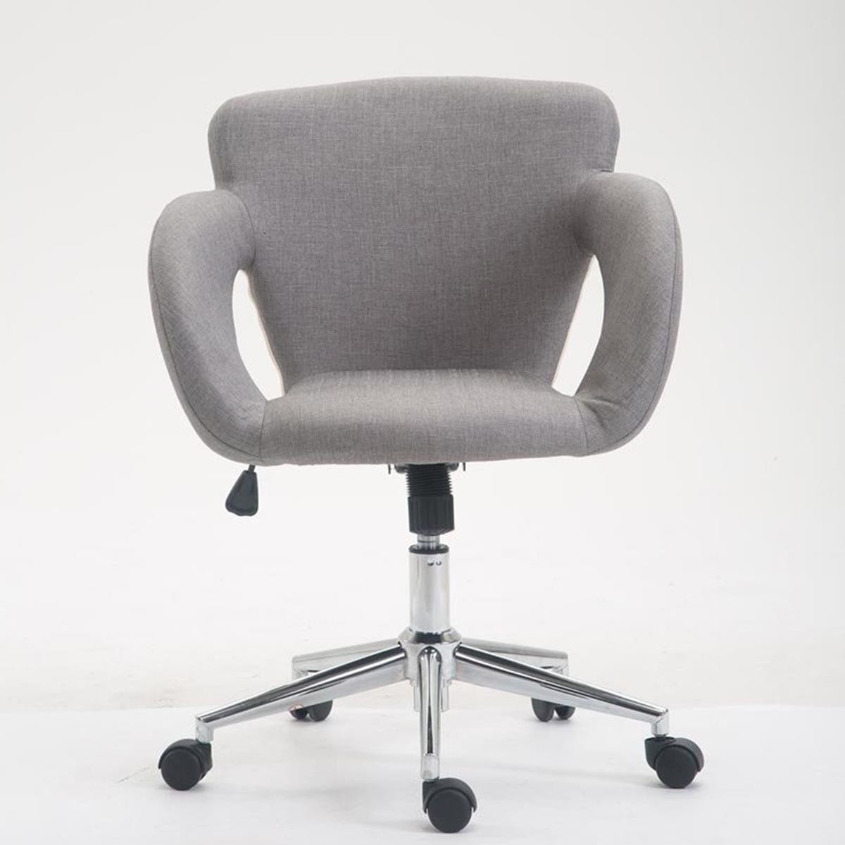 Silla de Oficina ALVA TELA, Gran Acolchado, Estructura Metálica, en color Marrón