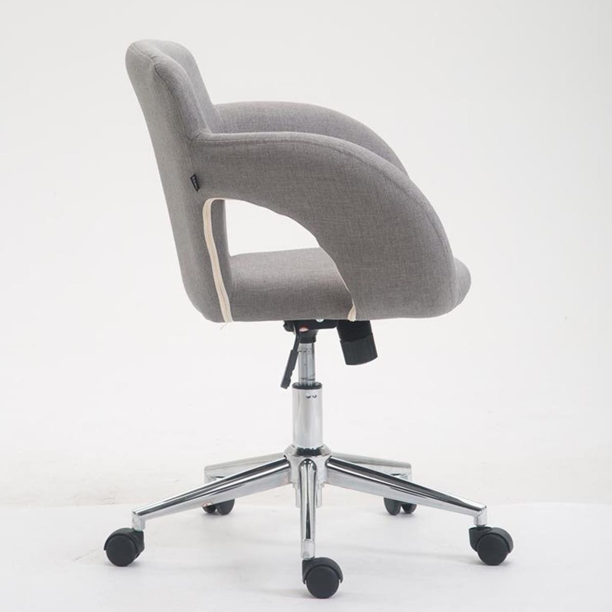 Silla de Oficina ALVA TELA, Gran Acolchado, Estructura Metálica, en color Marrón