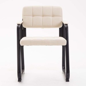 Silla de Confidente CABANA, Estructura Metálica y Tela Gris