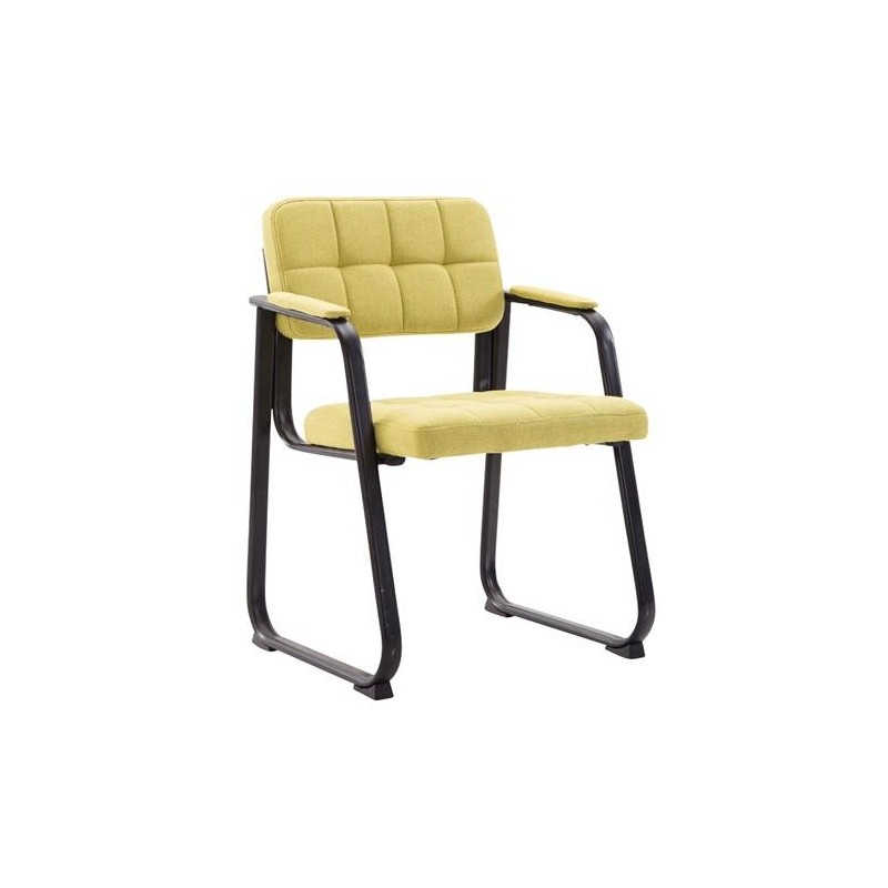 Silla de Confidente CABANA, Estructura Metálica y Tela Gris