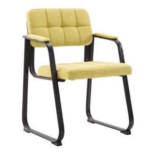 Silla de Confidente CABANA, Estructura Metálica y Tela Gris