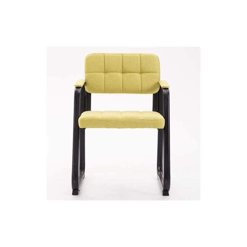 Silla de Confidente CABANA, Estructura Metálica y Tela Gris