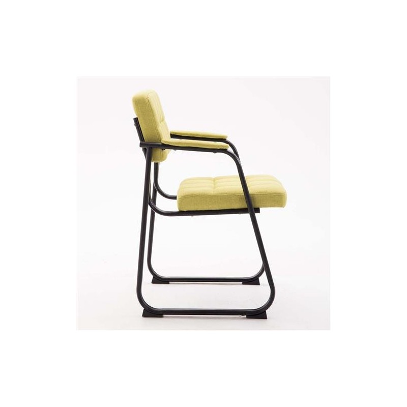 Silla de Confidente CABANA, Estructura Metálica y Tela Gris