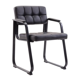 Silla de Confidente OSLO PIEL en Negro