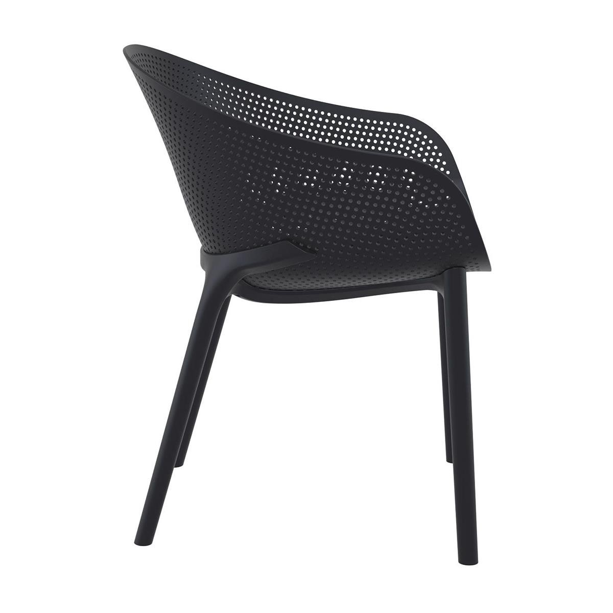 Silla de Confidente DYNA, Reposabrazos Integrados, Moderno Diseño, color Negro