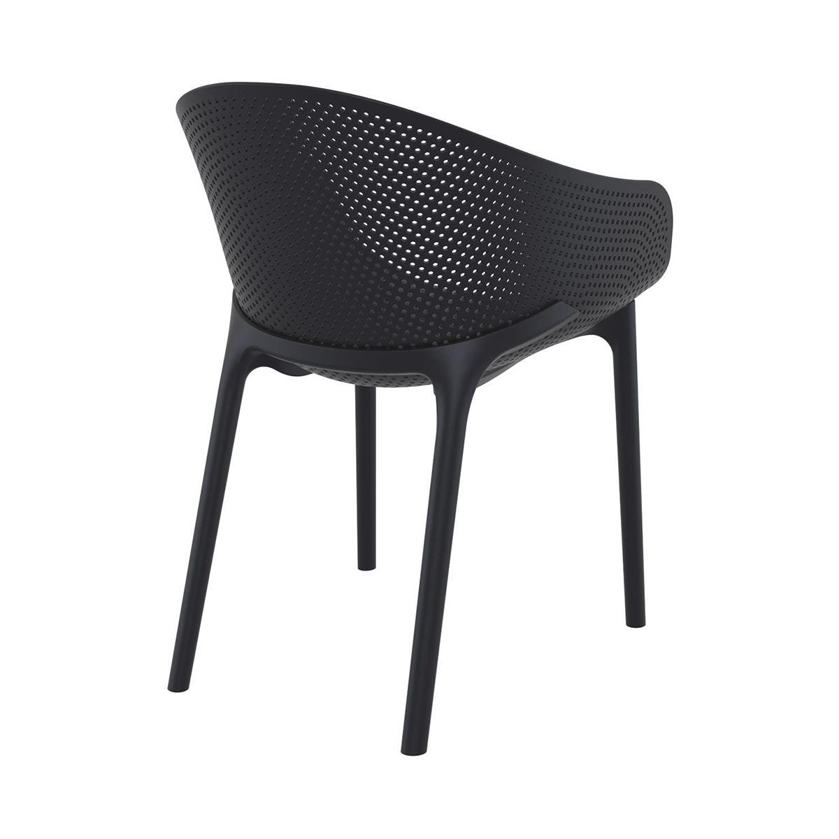 Silla de Confidente DYNA, Reposabrazos Integrados, Moderno Diseño, color Negro