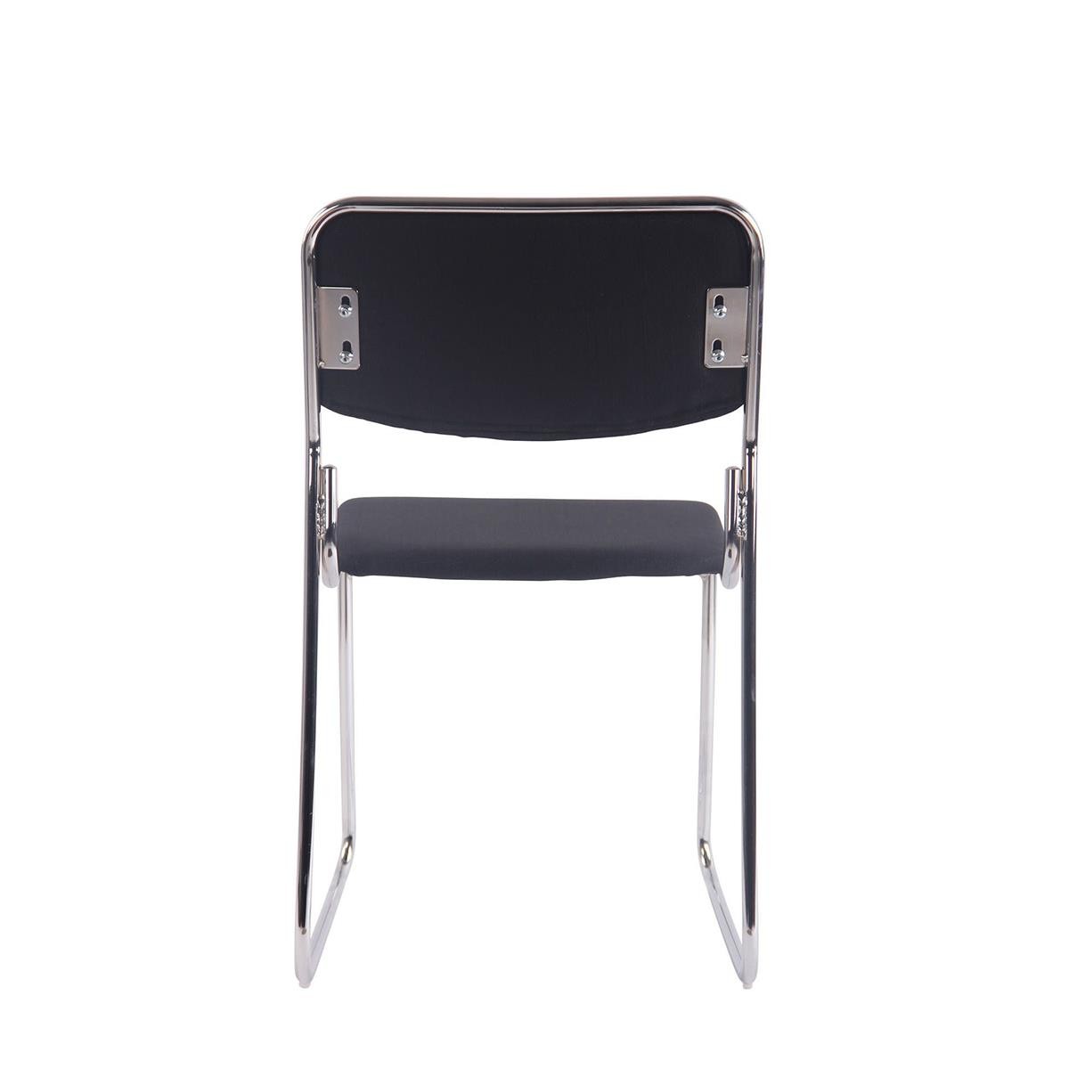 Silla de Confidente MAUI, Apilable, Estructura Metálica, en Tela Negra