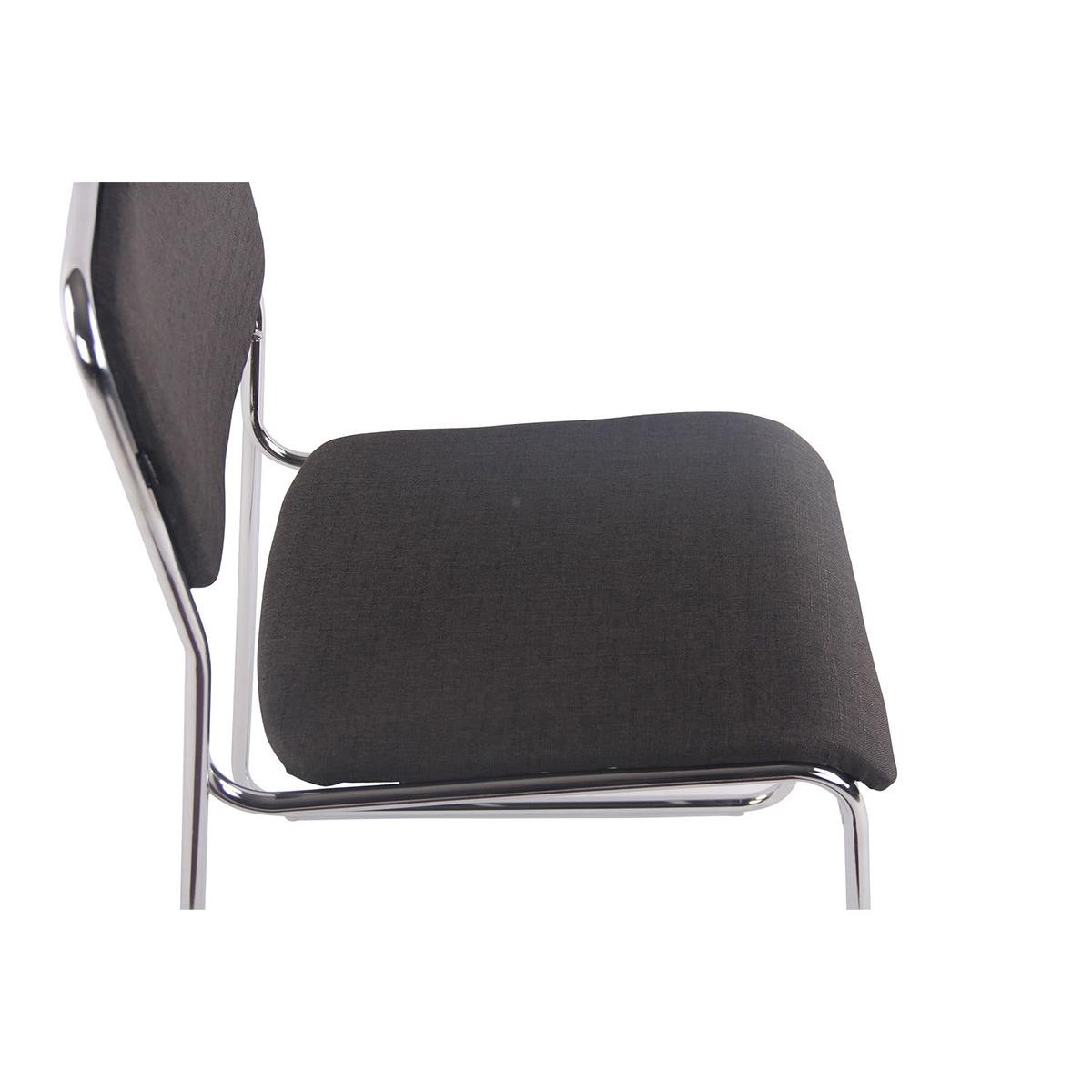 Silla de Confidente MAUI, Apilable, Estructura Metálica, en Tela Negra