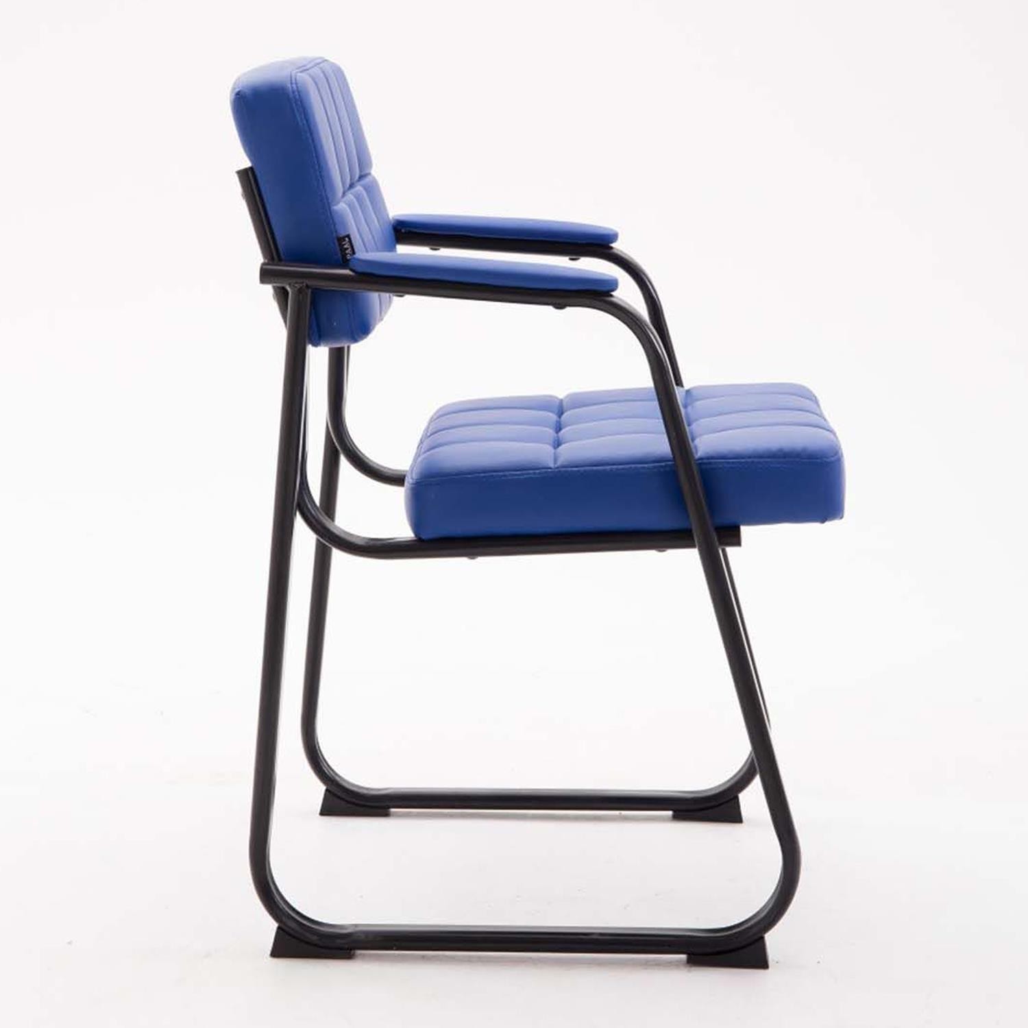Silla de Confidente CABANA PIEL, Diseño Vanguardista, Color Negro