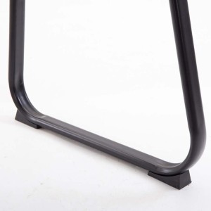 Silla de Confidente CABANA, Estructura Metálica y Piel Negra