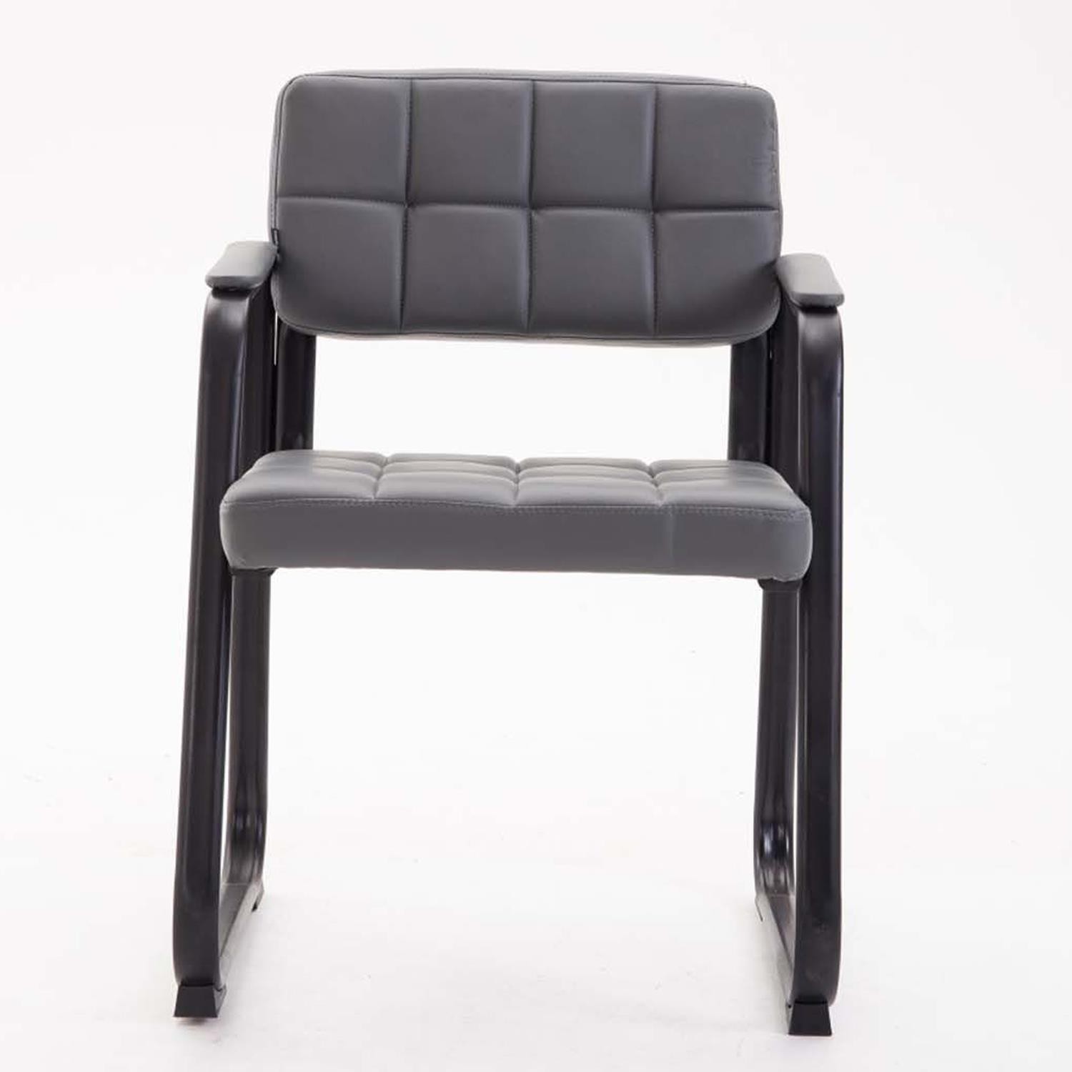 Silla de Confidente CABANA PIEL, Diseño Vanguardista, Color Negro