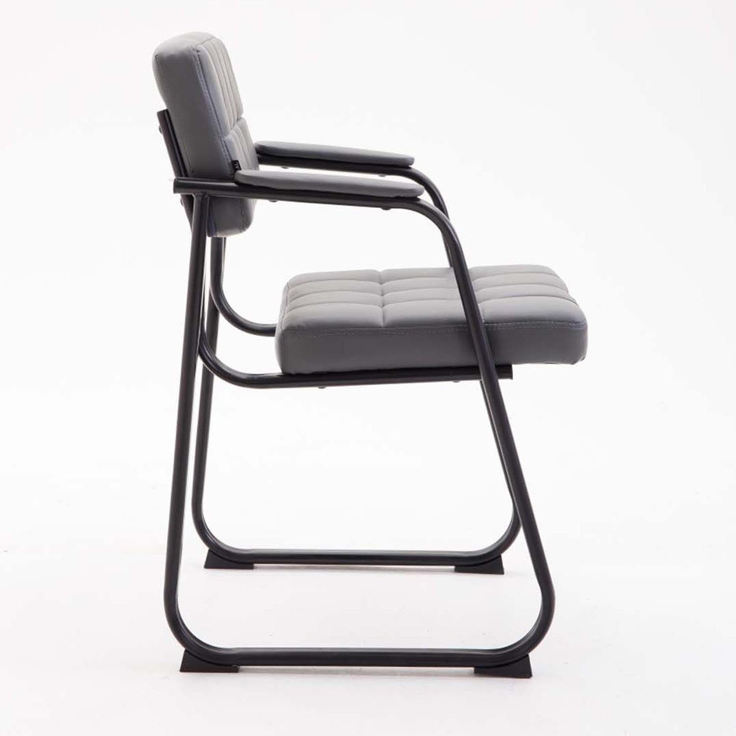 Silla de Confidente CABANA PIEL, Diseño Vanguardista, Color Negro