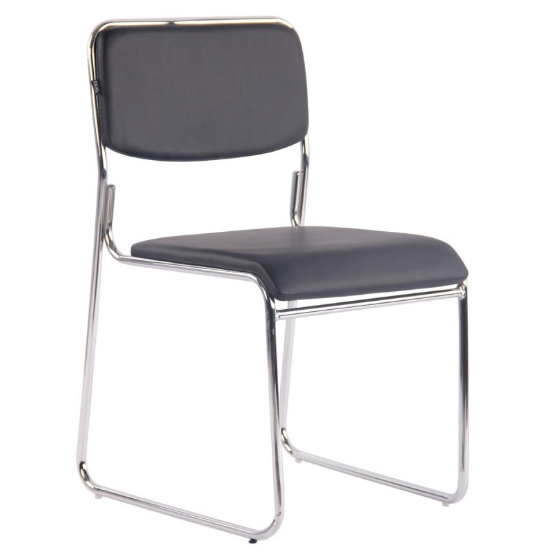 Silla de Confidente MAUI PIEL en Negro