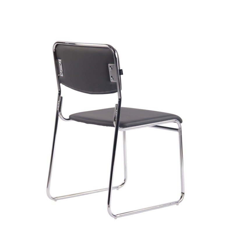 Silla de Confidente MAUI PIEL en Negro