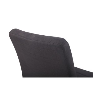 Silla de Confidente KATE en Tela color Negro