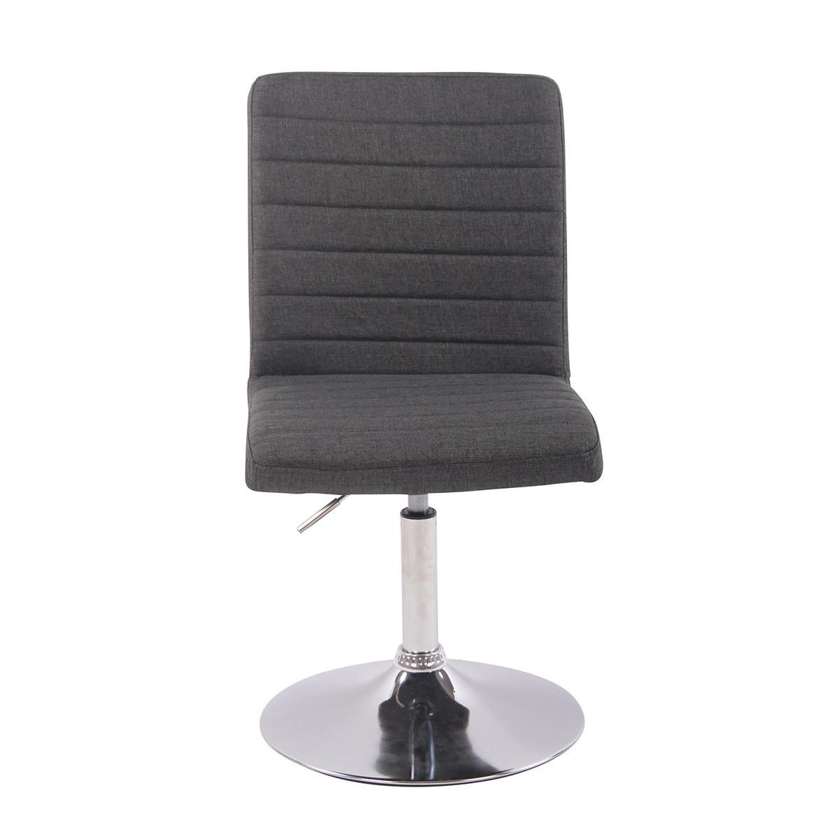 Silla de Confidente KATE, Ajustable en Altura, Base Metálica, en Tela color Negro