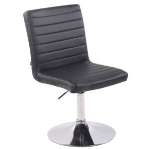Silla de Confidente KATE PIEL en color Negro