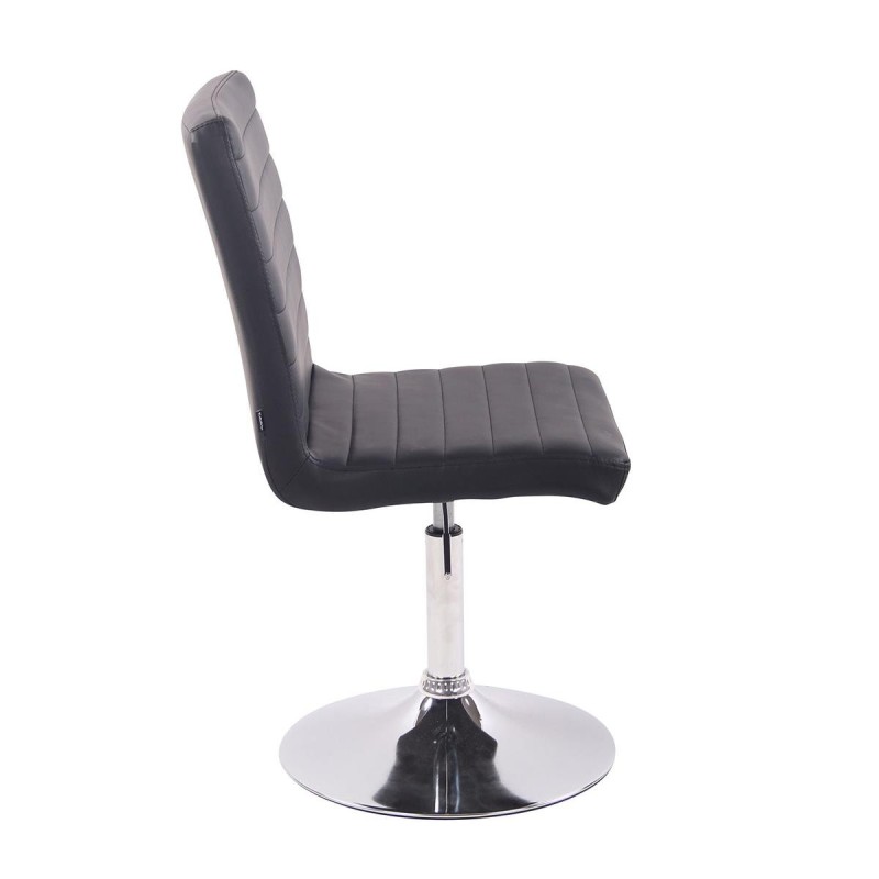 Silla de Confidente KATE PIEL en color Negro