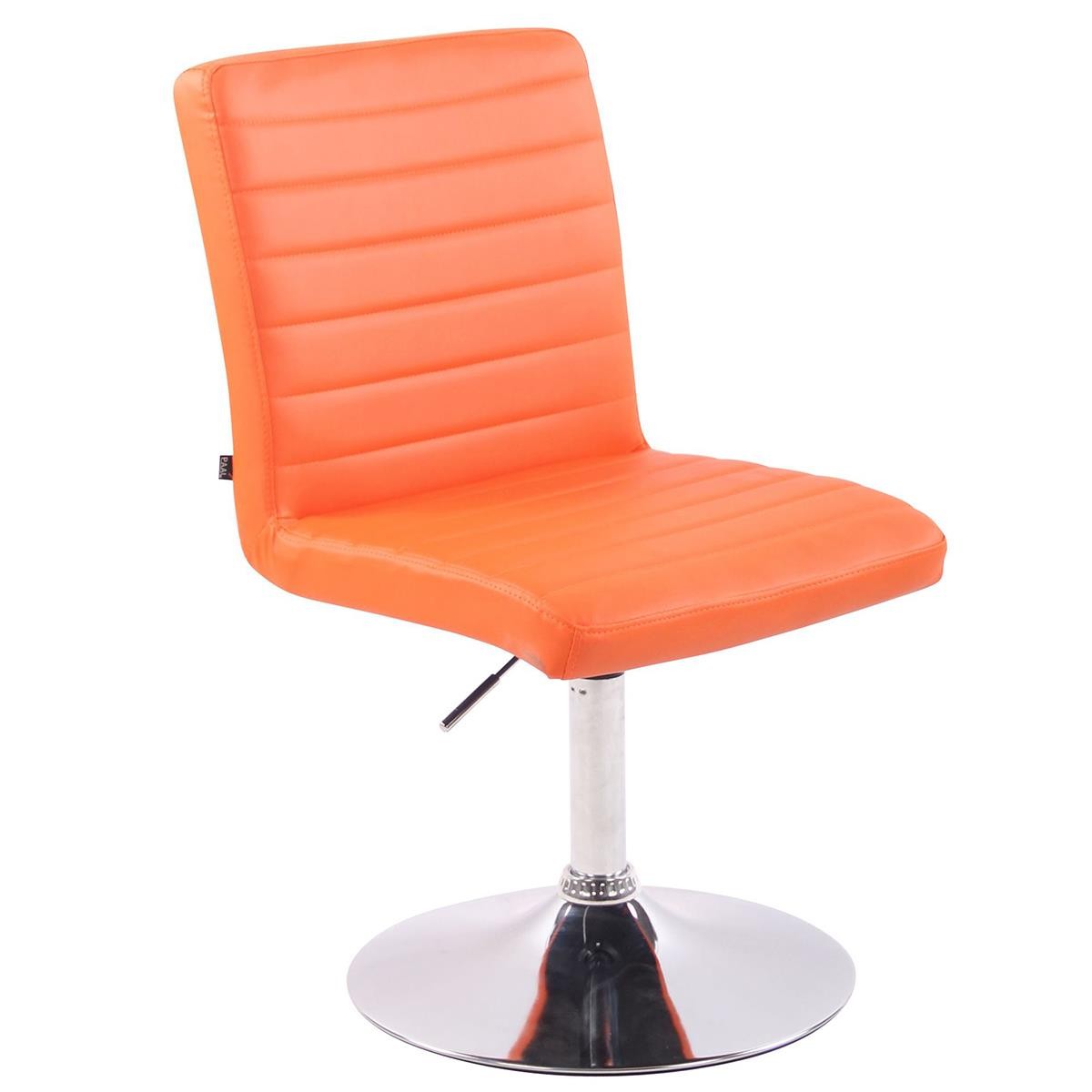 Silla de Confidente KATE PIEL, Ajustable en Altura, Base Metálica, color Negro