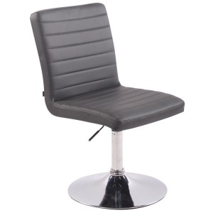 Silla de Confidente KATE PIEL en color Negro