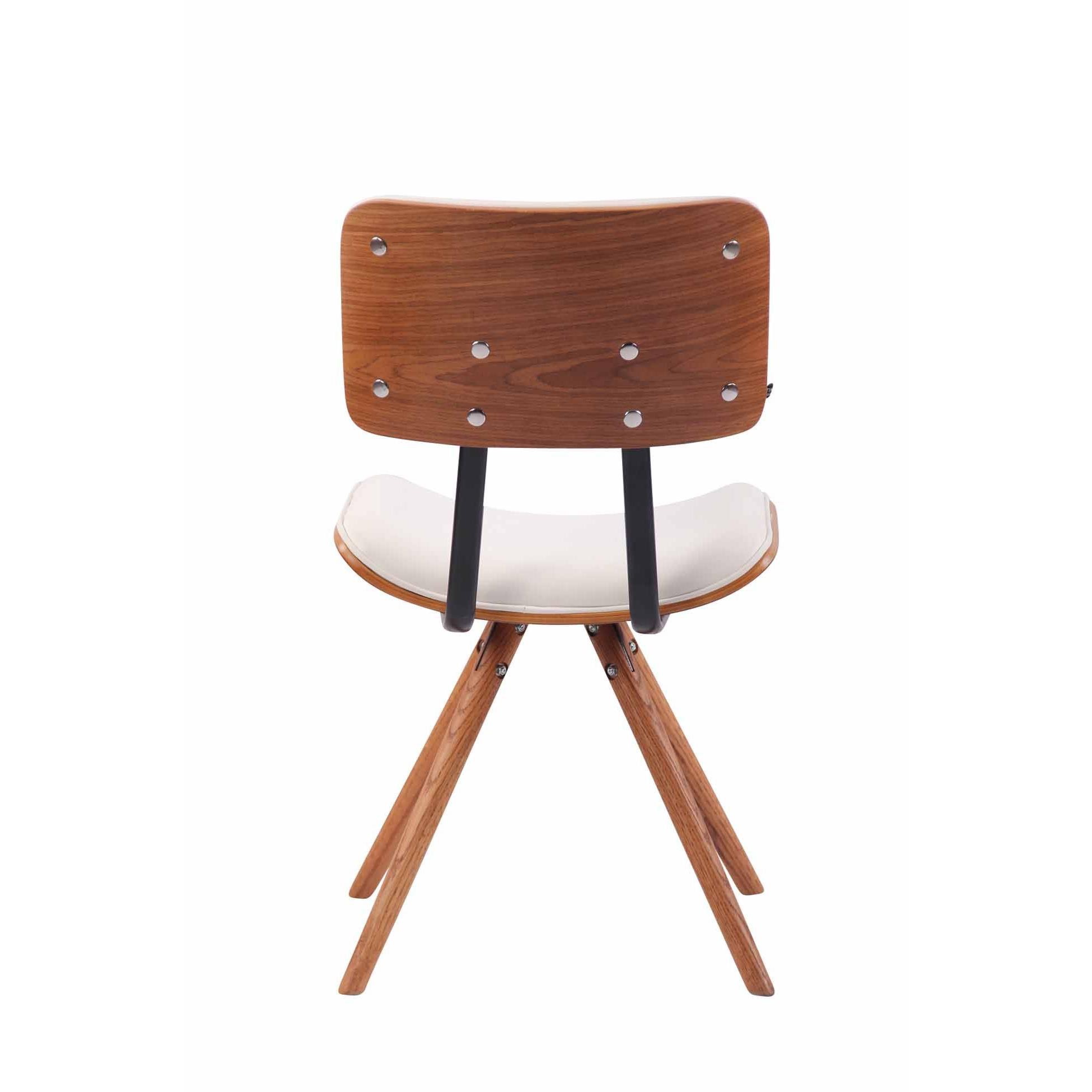 Silla de Confidente CHIMALA PIEL, en Madera color Nogal, color Negro