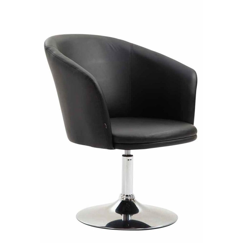 Silla de Confidente BALI en Piel color Negro