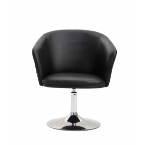 Silla de Confidente BALI en Piel color Negro
