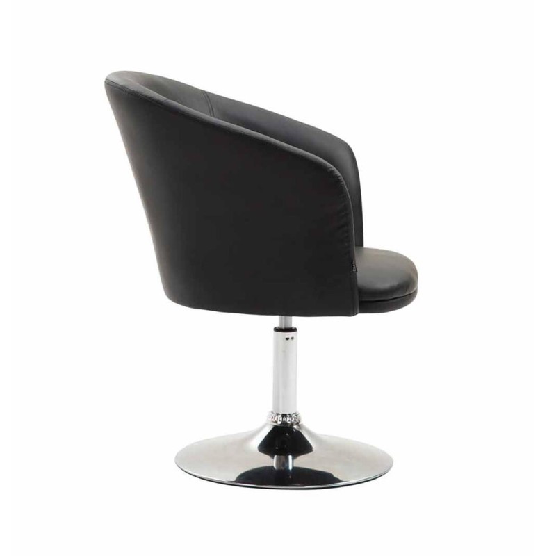 Silla de Confidente BALI en Piel color Negro