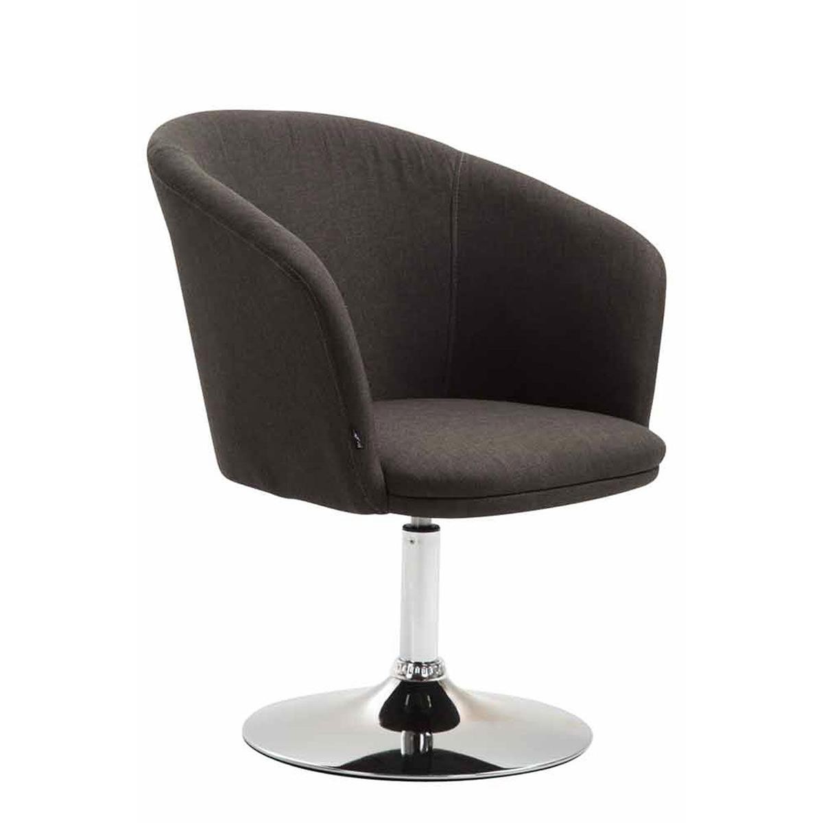 Silla de Confidente BALI TELA, Asiento Giratorio, Base Metálica, color Negro