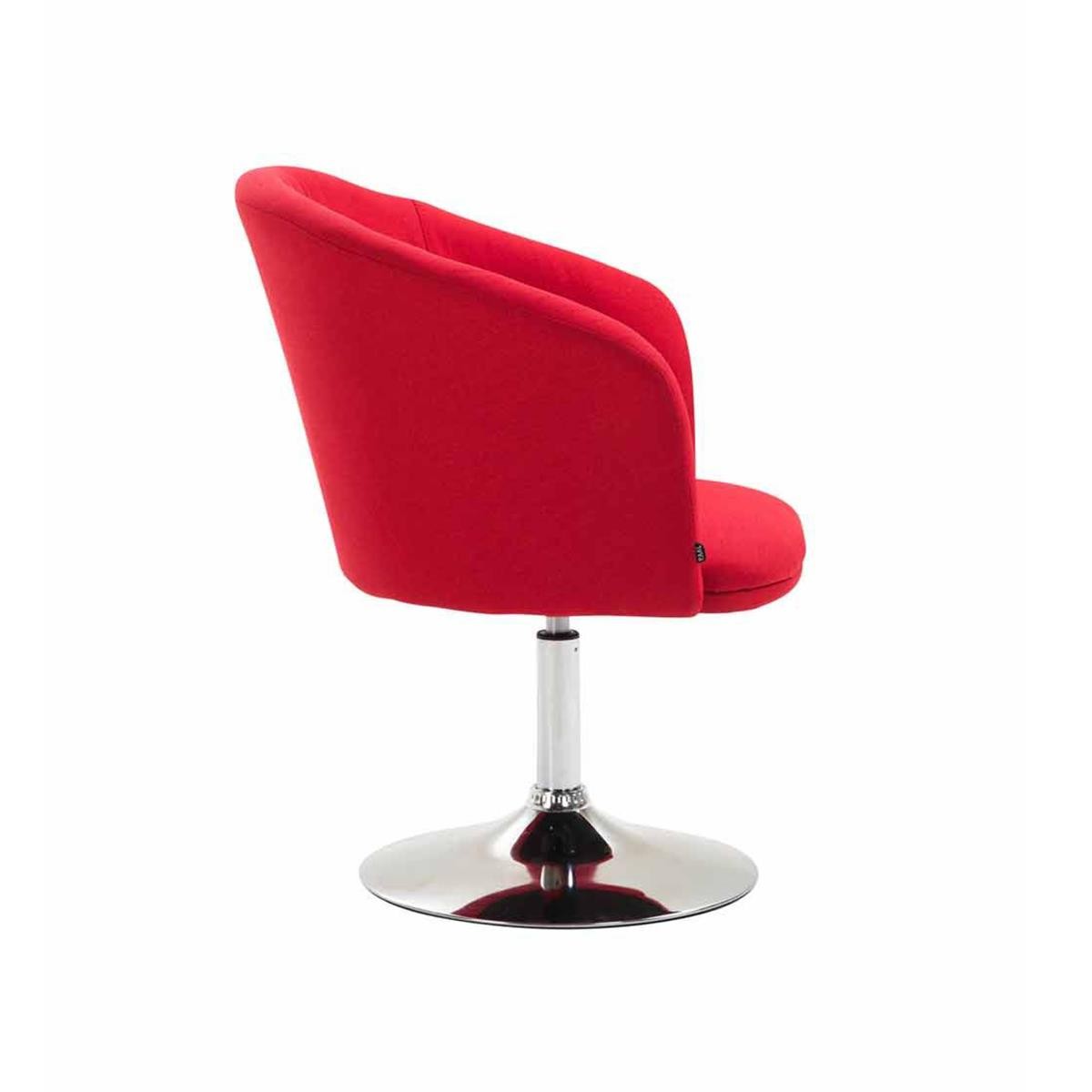 Silla de Confidente BALI TELA, Asiento Giratorio, Base Metálica, color Negro