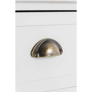 Cajonera SHABBY, 5 cajones, color Blanco y Gris