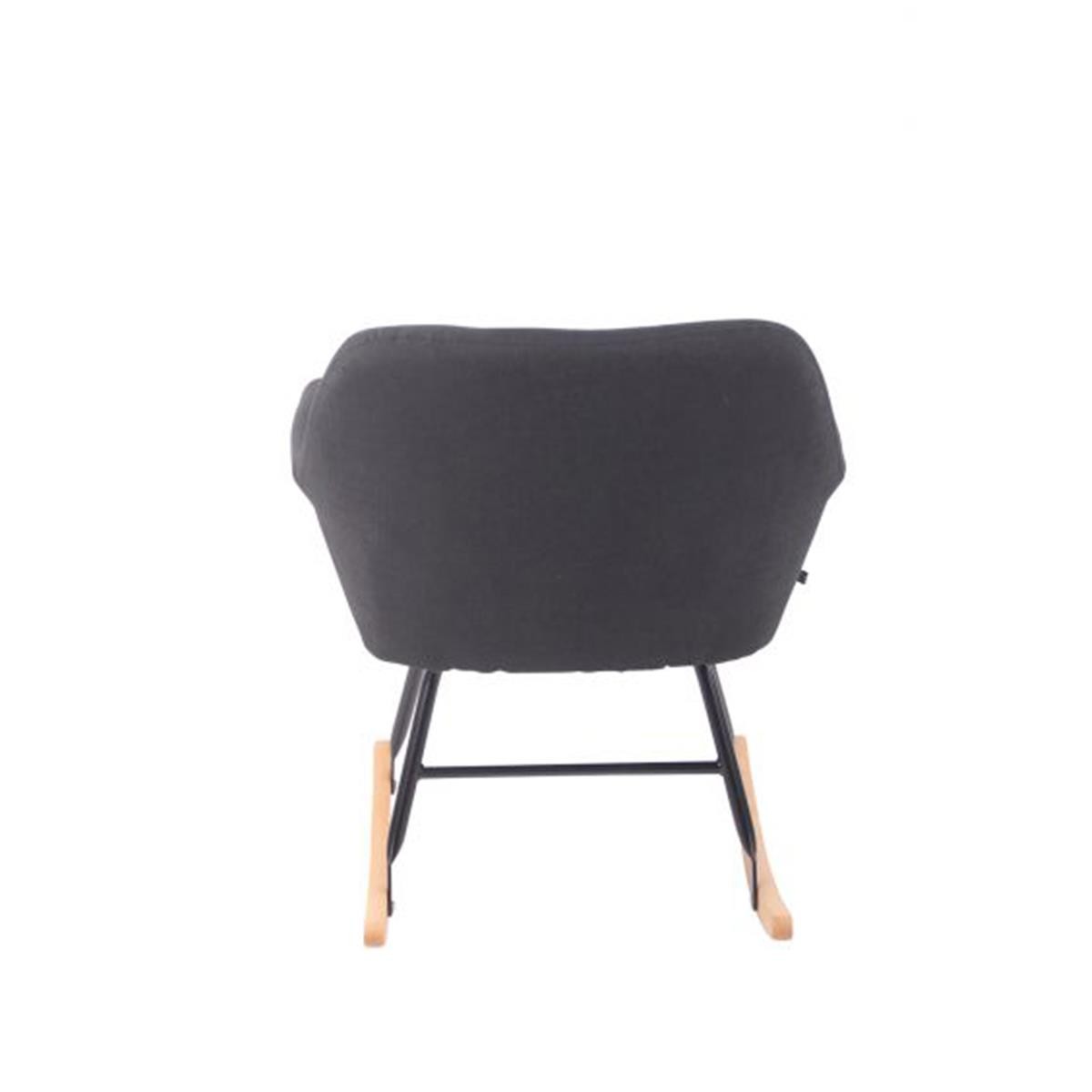 Mecedora DANDY, Estructura de Metal y Madera, en Tela color Negro
