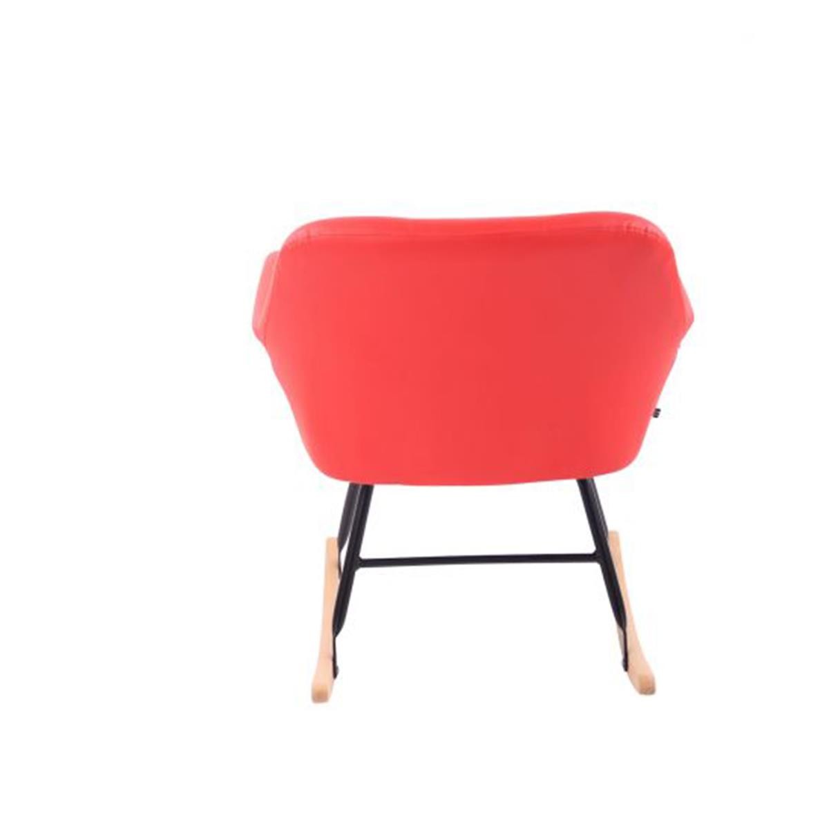 Mecedora DANDY PIEL, Estructura de Metal y Madera, color Negro