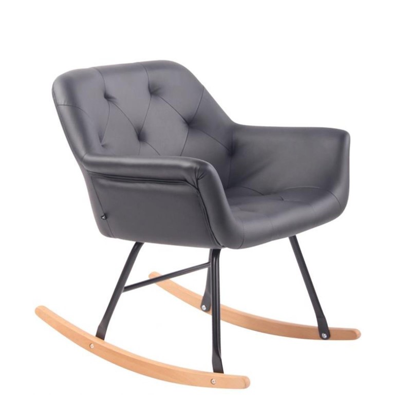 Mecedora DANDY PIEL color Negro