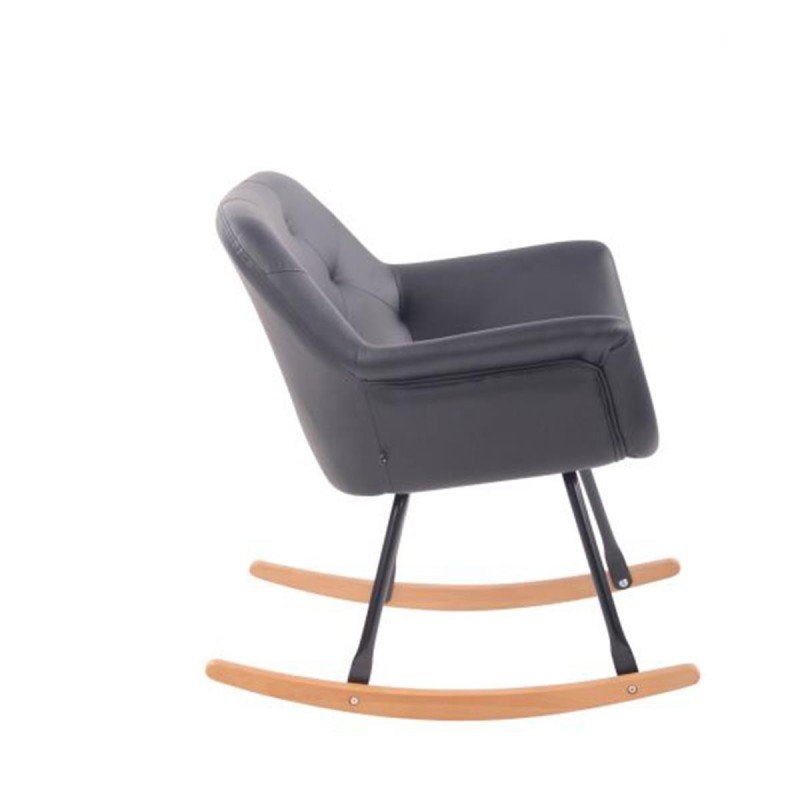 Mecedora DANDY PIEL color Negro