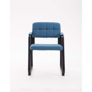 Silla de Confidente OSLO en Tela Azul 2