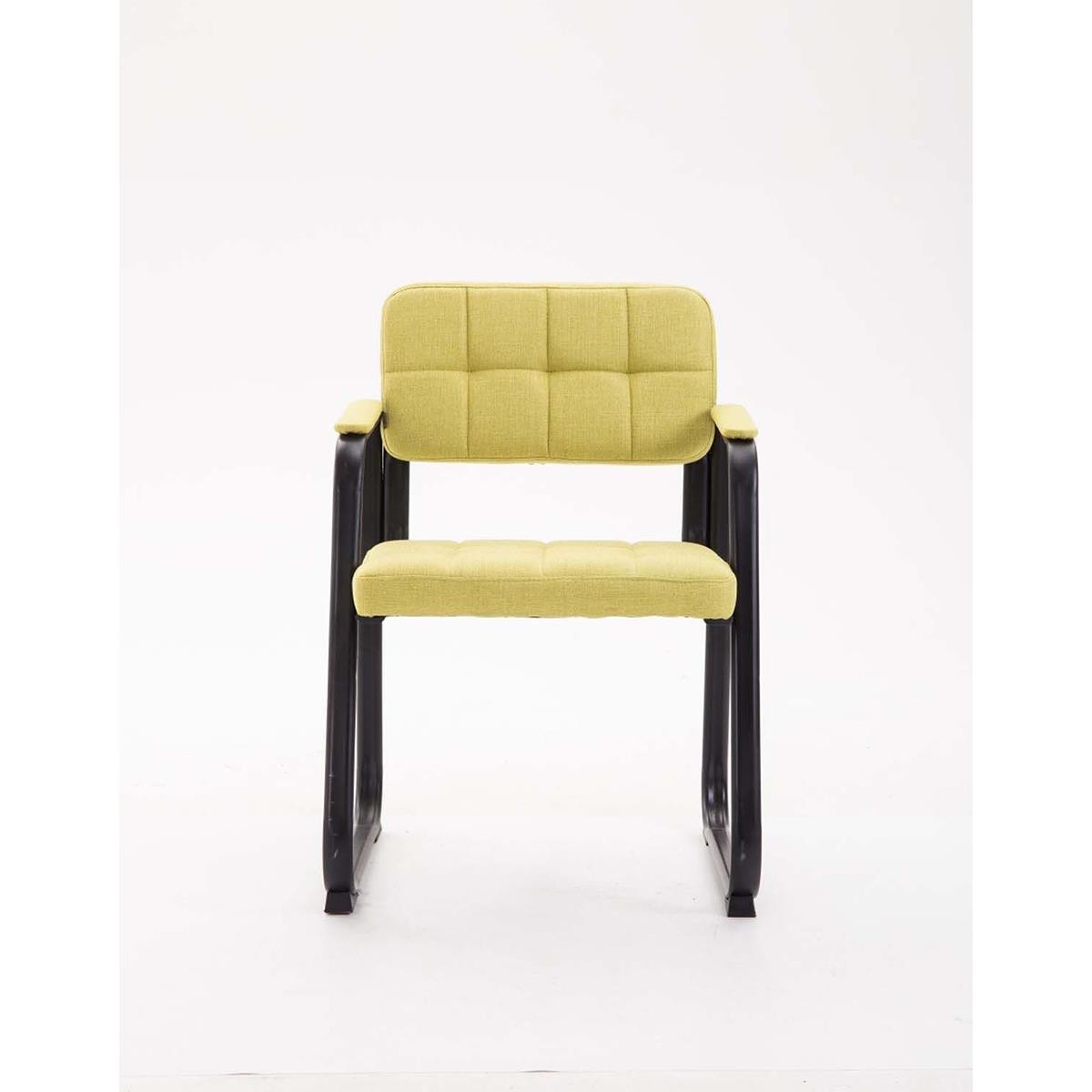 Silla de Confidente OSLO, Reposabrazos, Estructura Metálica, en Tela Azul