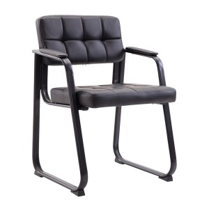 Silla de Confidente OSLO PIEL en Negro
