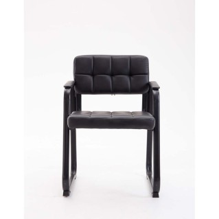 Silla de Confidente OSLO PIEL en Negro 2