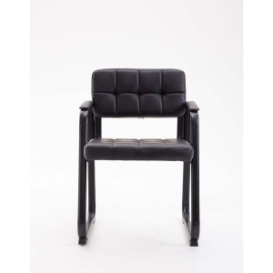 Silla de Confidente OSLO PIEL en Negro