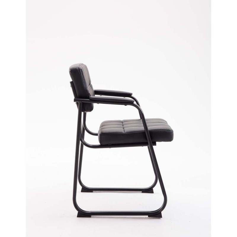 Silla de Confidente OSLO PIEL en Negro